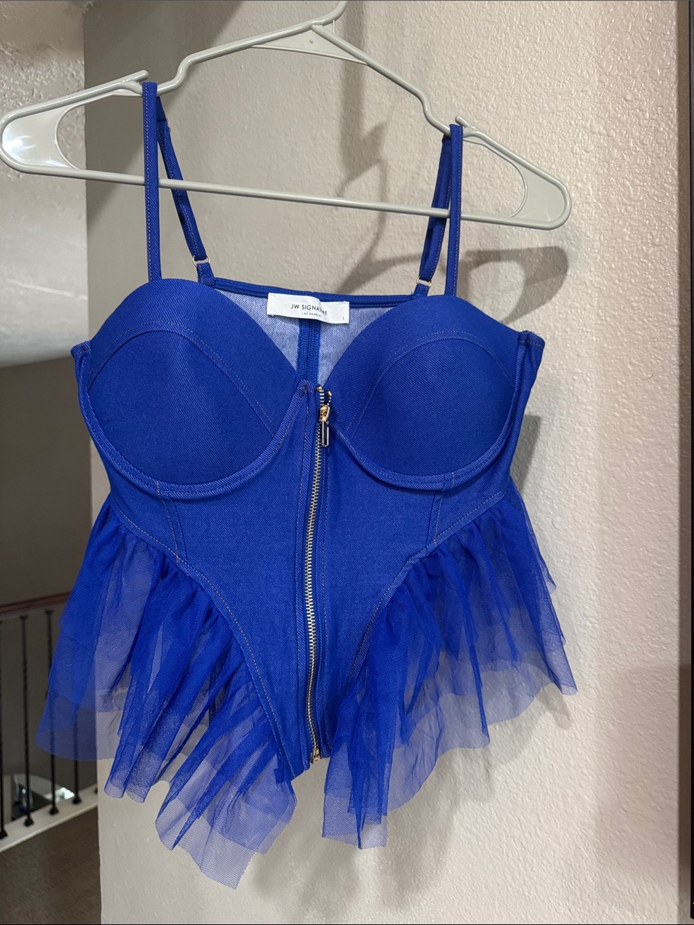 Electric Blue Bustier Camisole